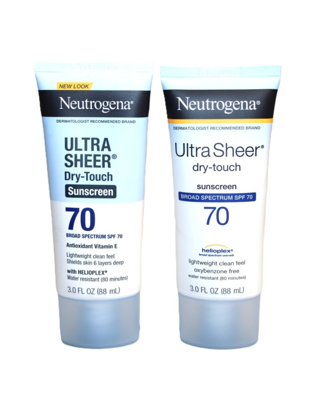 Lot of 2	Ultra Sheer Dry-Touch Sunscreen SPF 70 Water Resistant 3 oz
